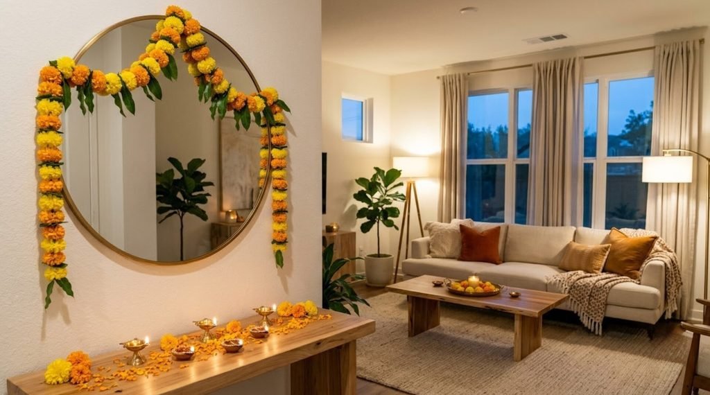 Decorate with a Minimal Marigold Garland