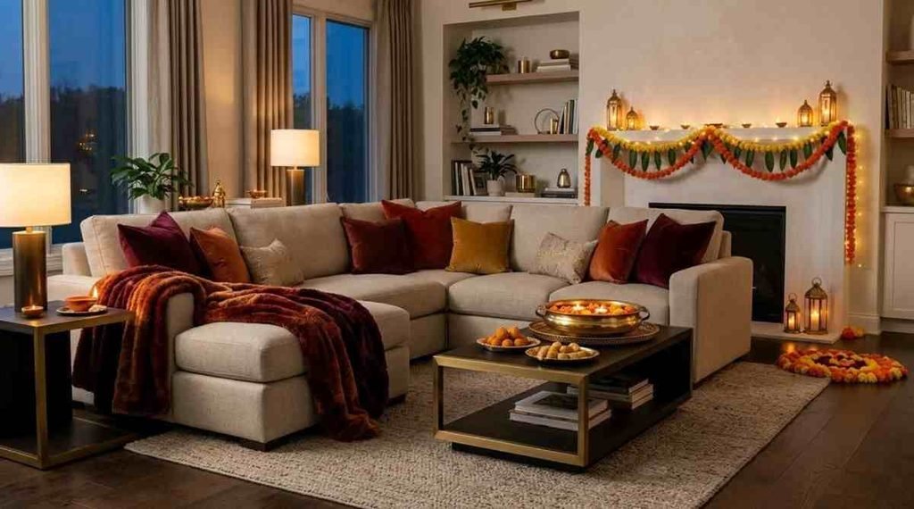 Layer the Sofa with a Festive Throw