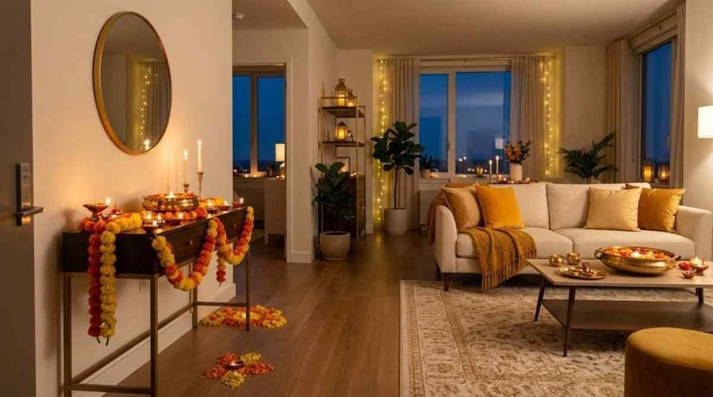 Build a Simple Diwali Entry - to - Living Room Display