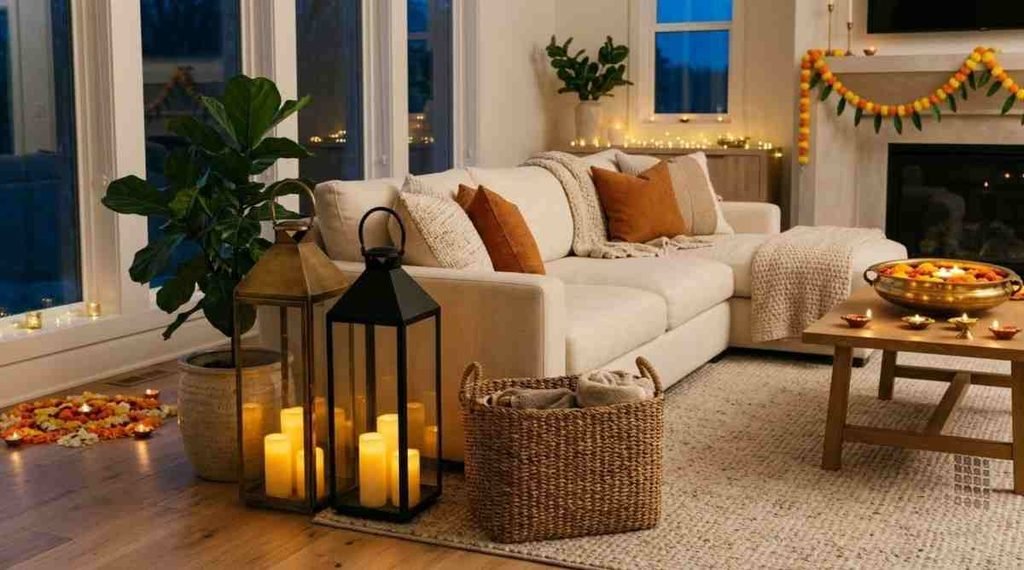 Add Oversized Floor Lanterns