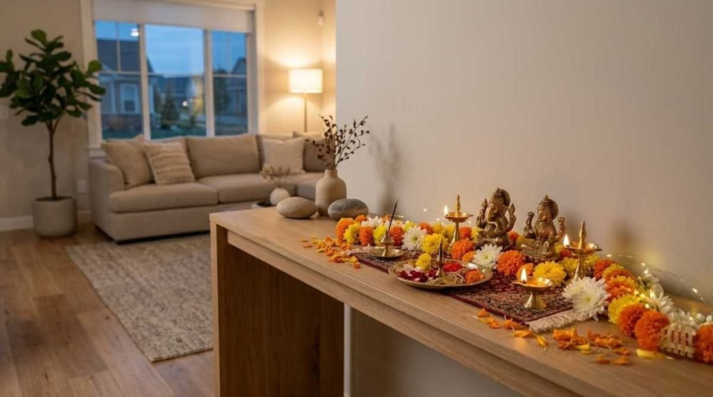 Create a Small Diwali Puja Corner