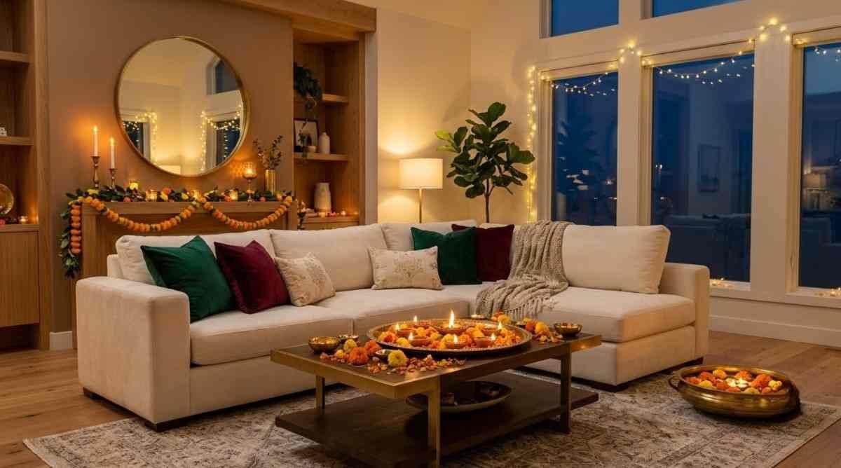 Modern Diwali Living Room Decor Ideas