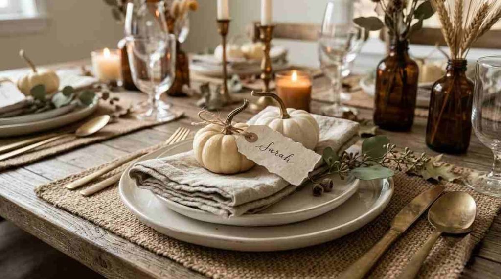 Mini Pumpkin Place Settings