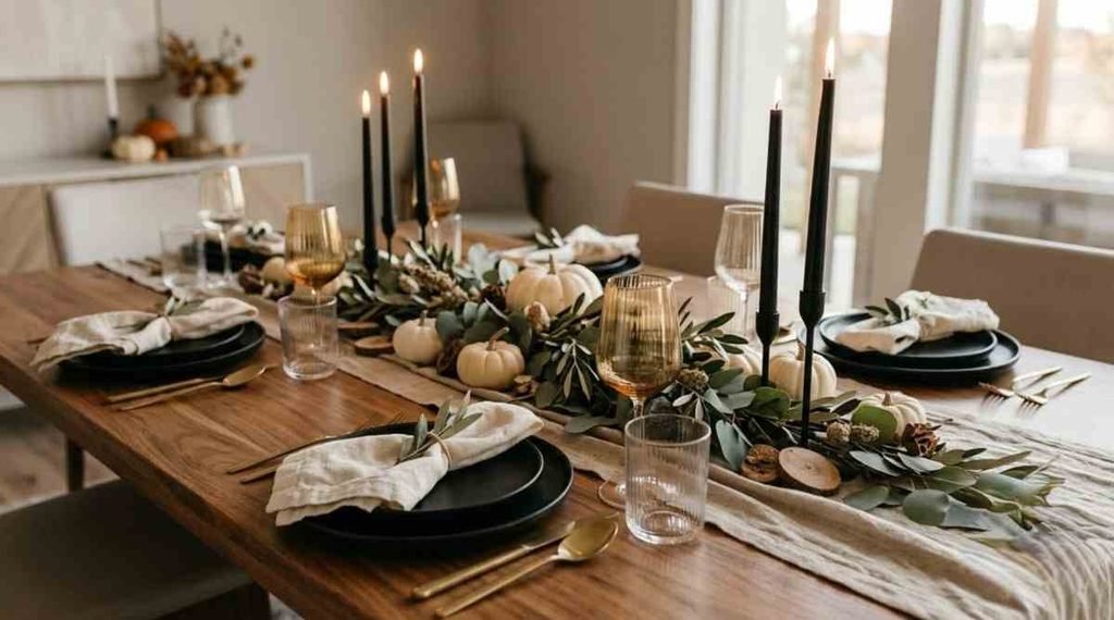 Modern Black and Neutral Thanksgiving