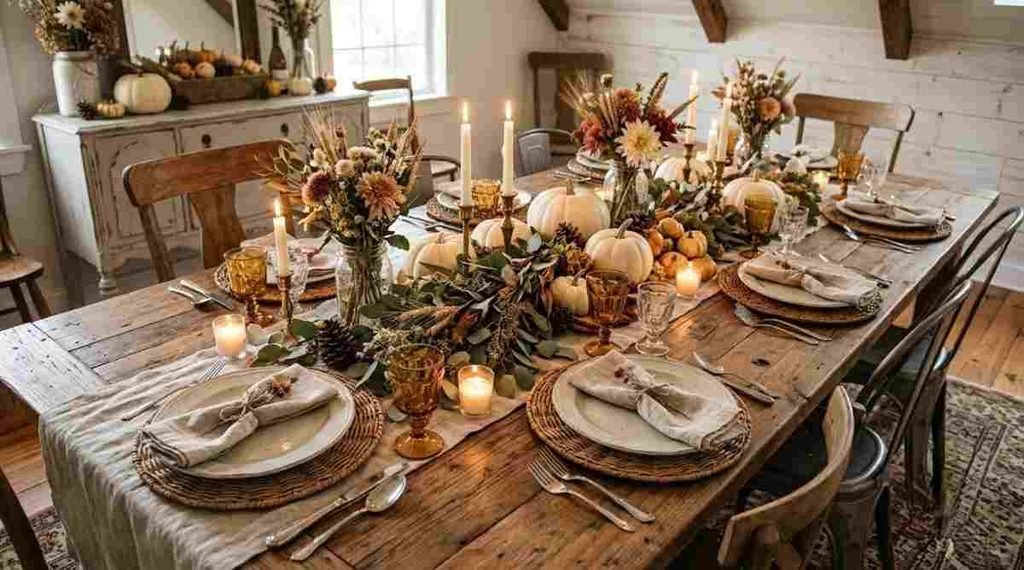 Farmhouse Thanksgiving Tablescape