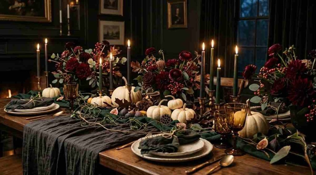 Moody Autumn Thanksgiving Table